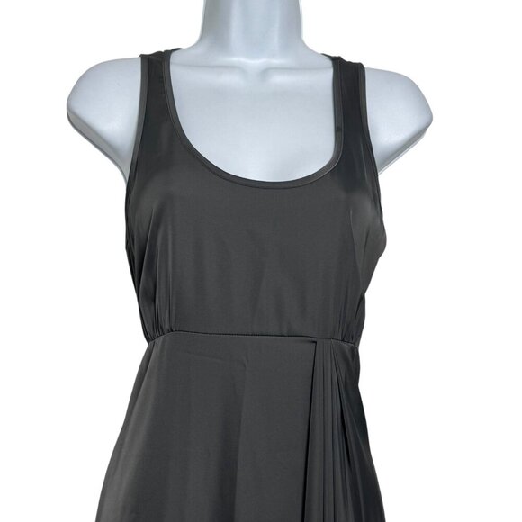 Rachel Zoe Dark Gray Sleeveless Satin Maxi Dress Size Medium Elegant Evening - Picture 2 of 6